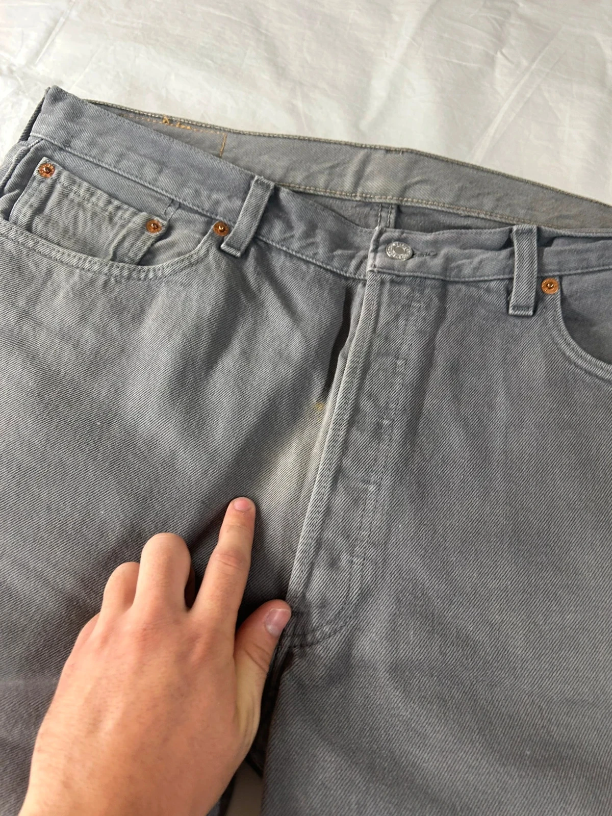 Grey straight cut Levi's lot 501 w38 l36 – photo 5